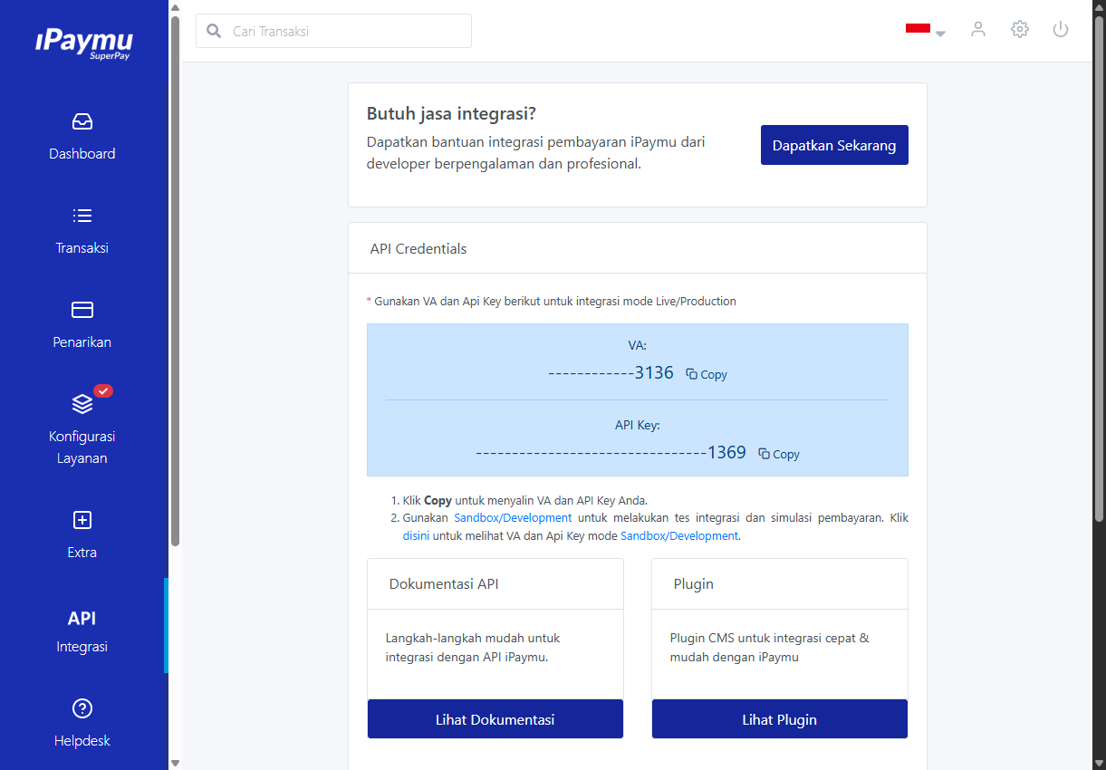 Screenshot API Key